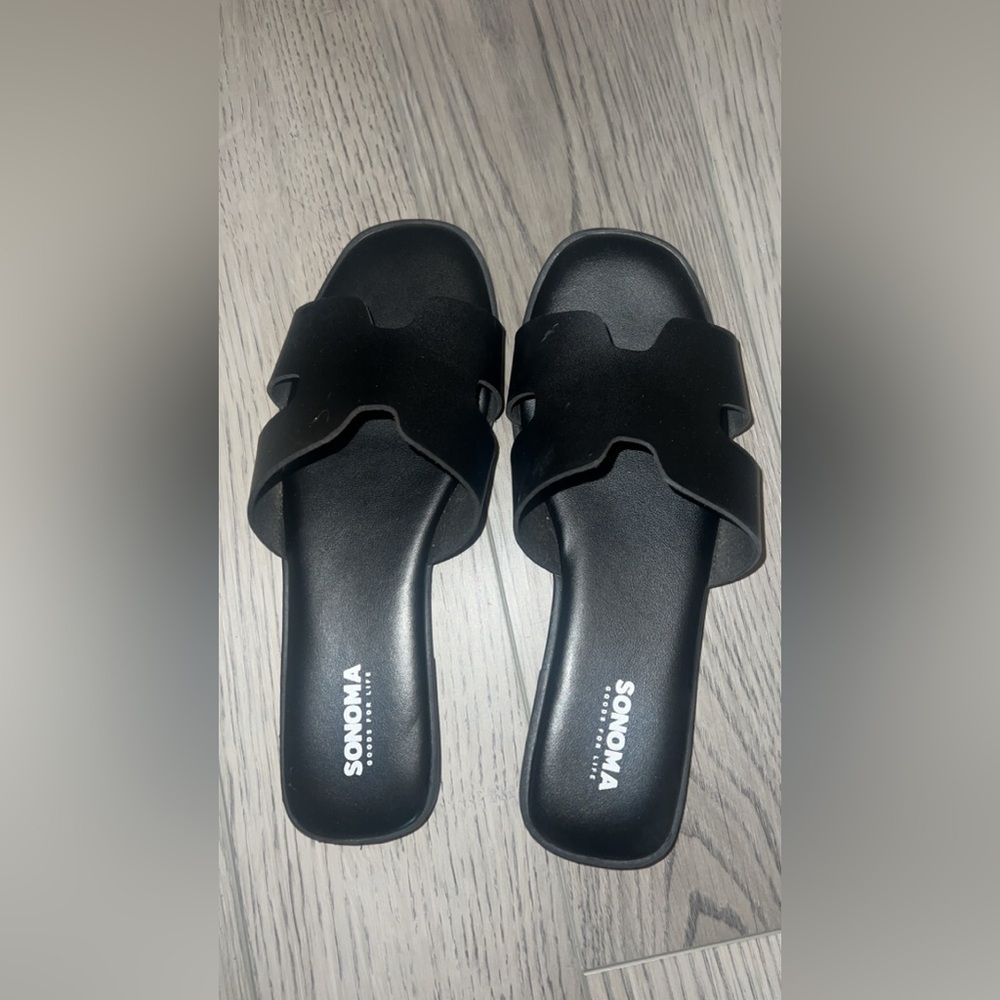 Sonoma Women's Black Slide Sandals